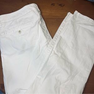 American Eagle Outfitters 🦅 Pure White Stretch Skinny Straight Leg Pants LONG!